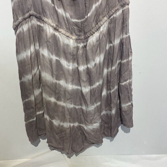 PB Sport Women's Khaki Beige Tassel Tie Dye Rayon Romper Cover-Up Size XL NWT - Picture 6 of 10